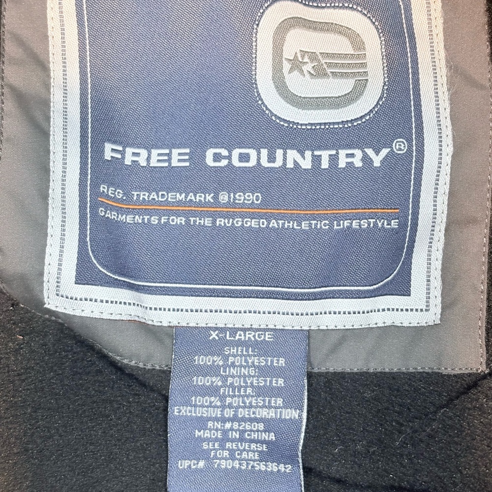 Free Country Men's Puffer Vest in black extra large quilted comfort - Picture 7 of 10